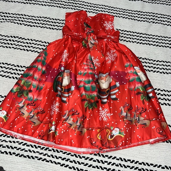 Girls Christmas Printed Holiday Dress NWOT - Picture 7 of 11